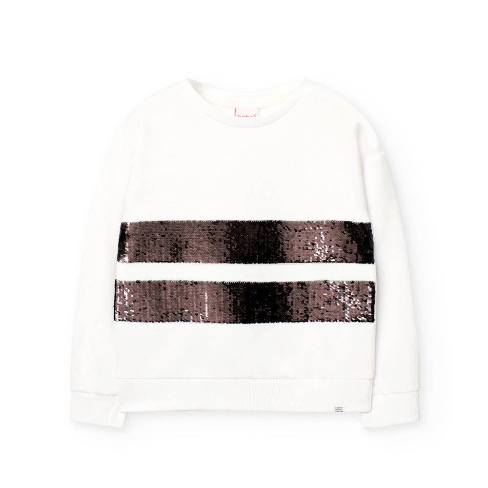 Conj. Sudadera Felpa Elástica Y Short Con Lentejuelas