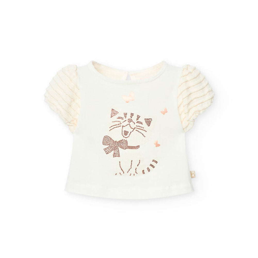 Conj. Camiseta Punto Y Falda Tul