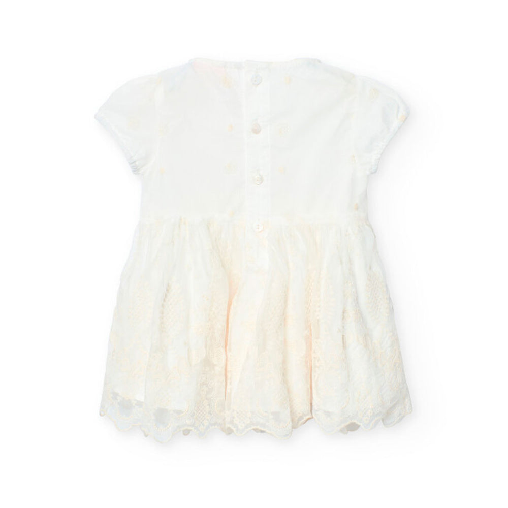 Vestido Tul Bordado De Bebé -Bci