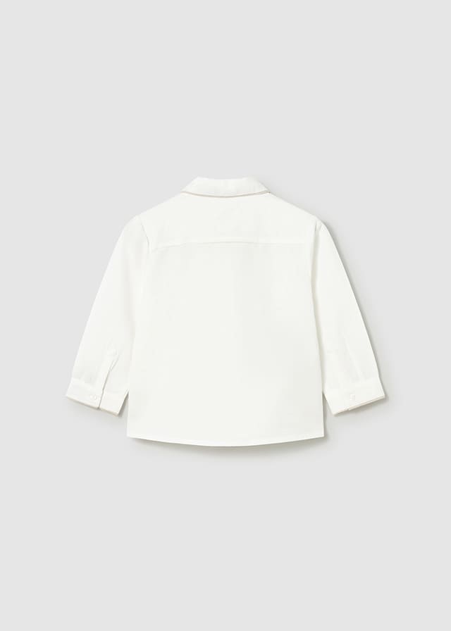 Camisa m/l vestir pajarita