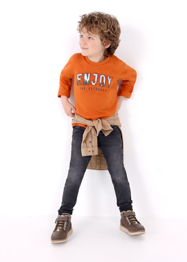 Camiseta m/l embossed