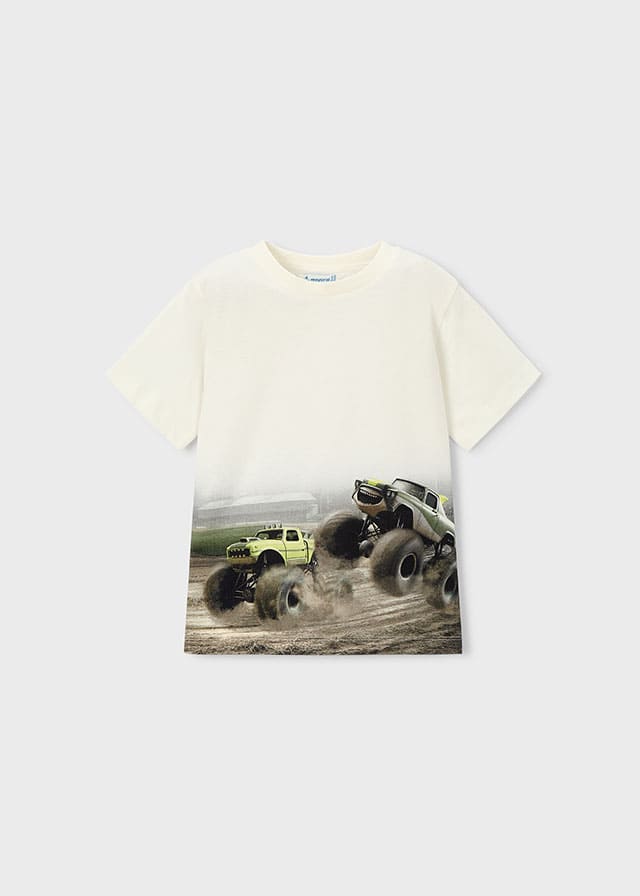 Conj. Camiseta m/c print posicionad y Bermuda felpa basica
