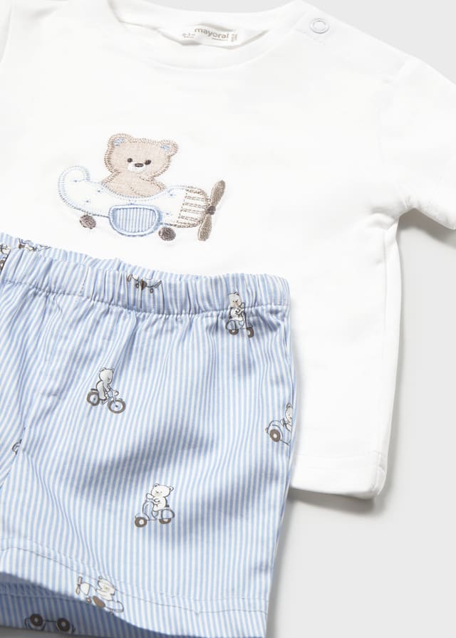 Conj. pantalon corto camiseta