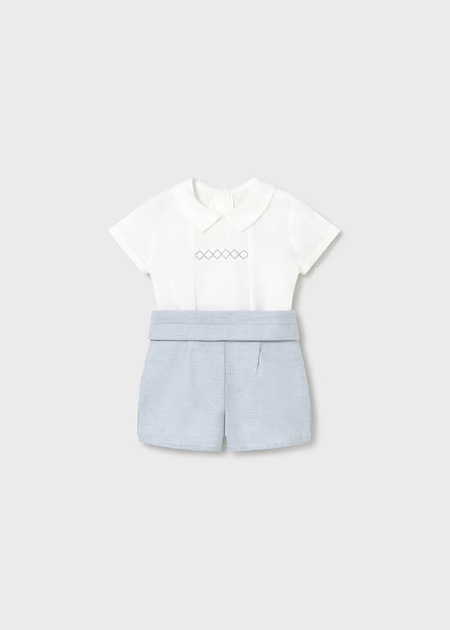 Conj. pantalon corto fajin