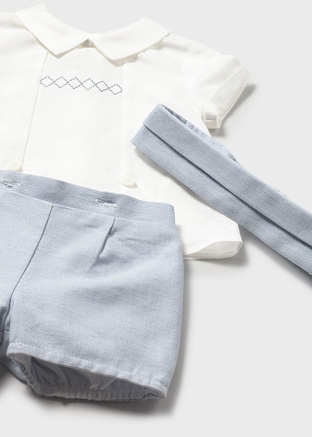 Conj. pantalon corto fajin