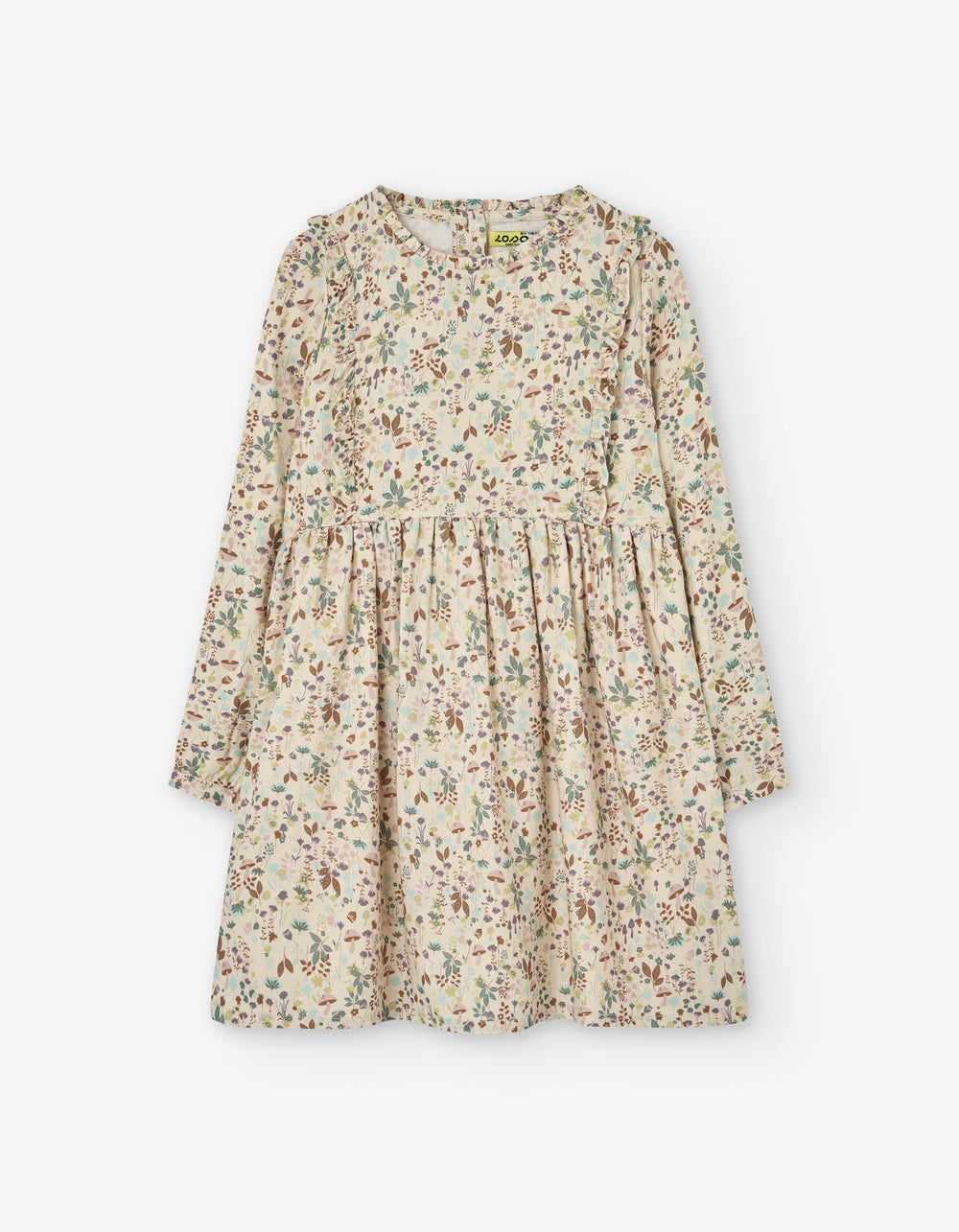 Ls Dress Twill Aop