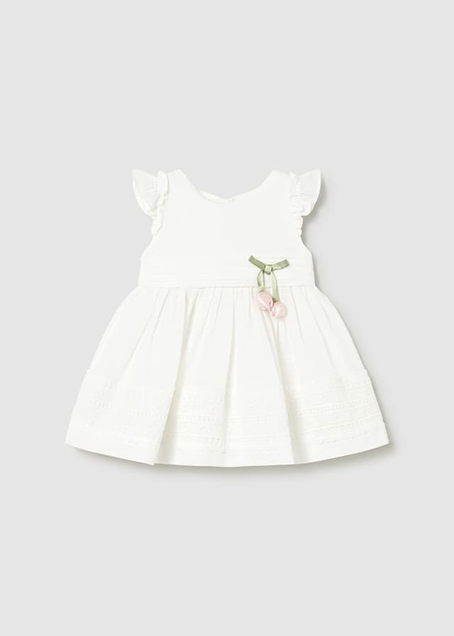 Vestido cinta guipur