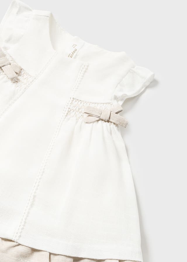 Vestido combinado tricot