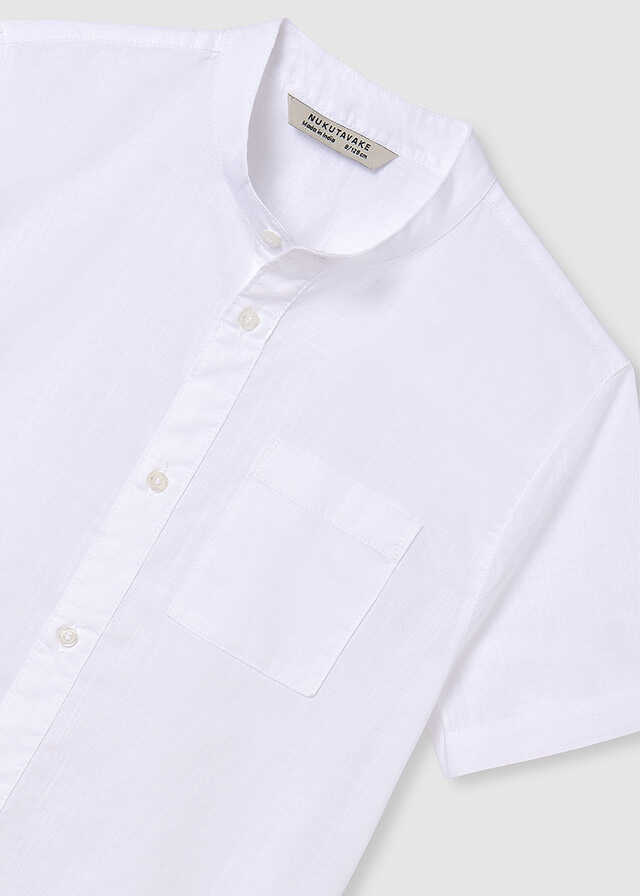 Camisa m/c cuello mao