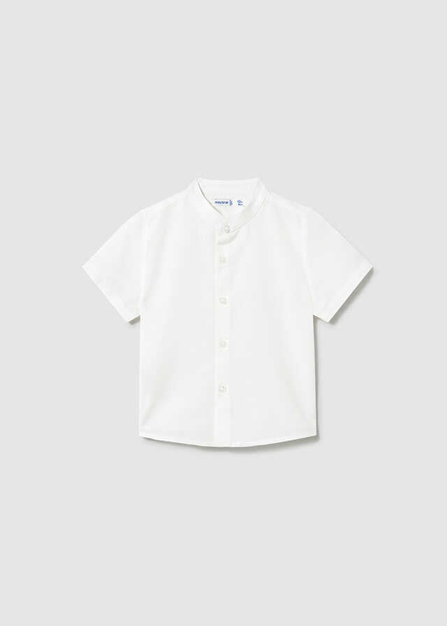 Camisa m/c cuello mao lino