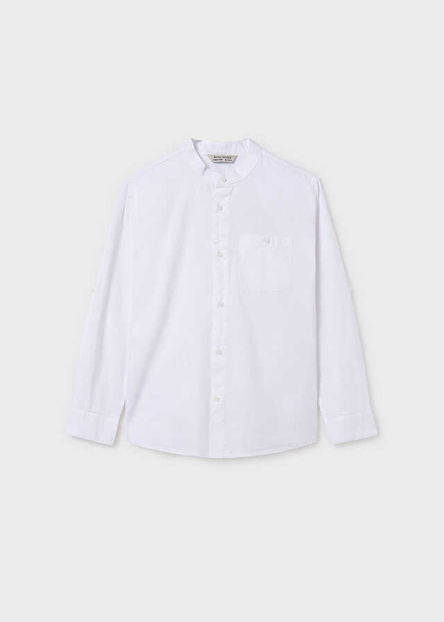 Camisa m/l cuello mao