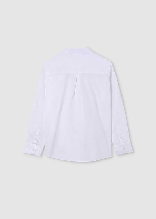 Camisa m/l cuello mao