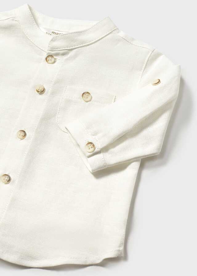Camisa m/l cuello mao