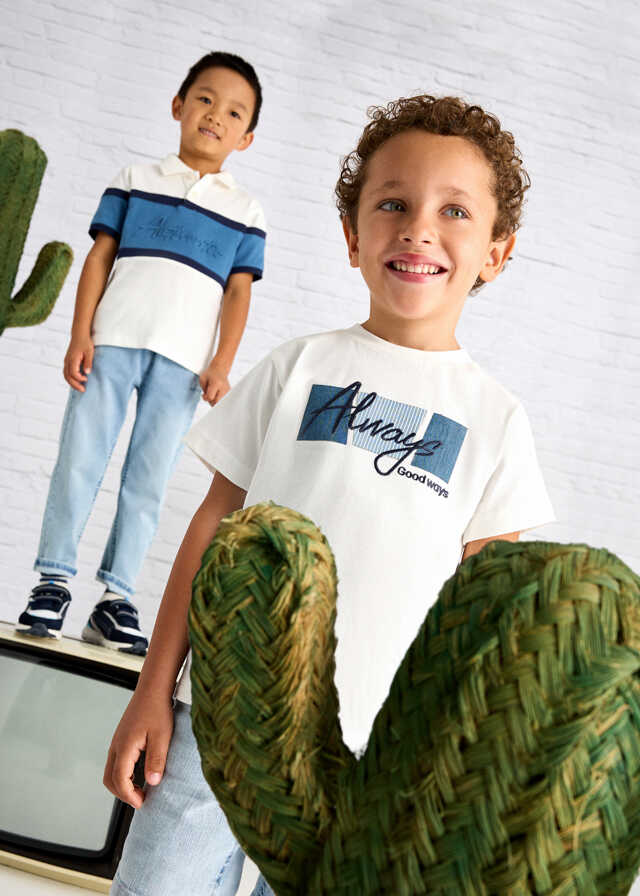 Camiseta m/c apliques