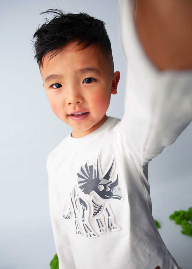 Camiseta m/l embossed
