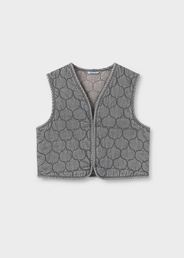 Chaleco denim acolchado