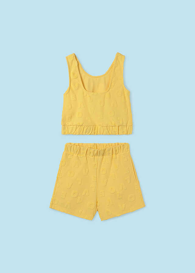 Conj. short punto toalla