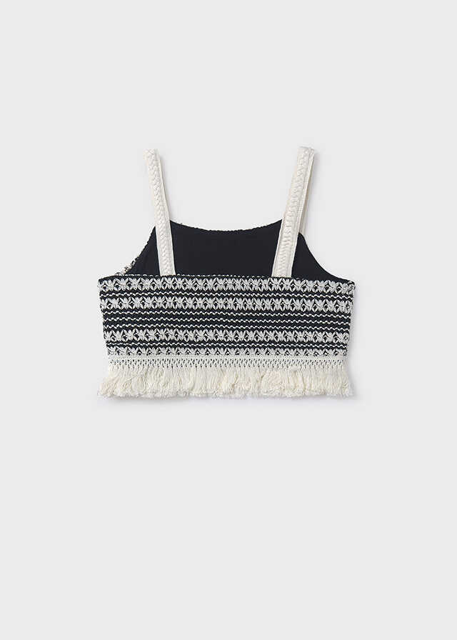 Conj. Top crochet y Pantalon largo punto calado
