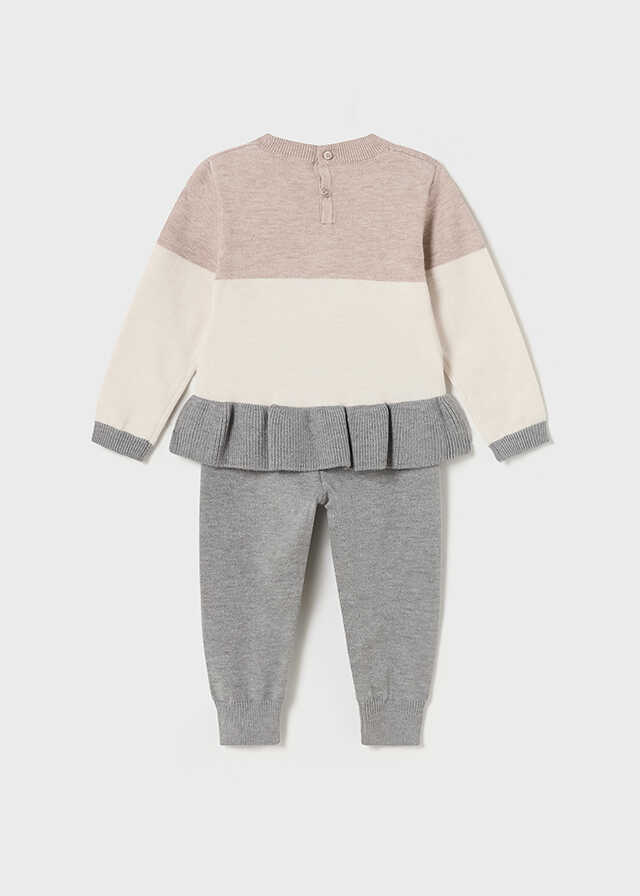 Conj. tricot pantalon largo