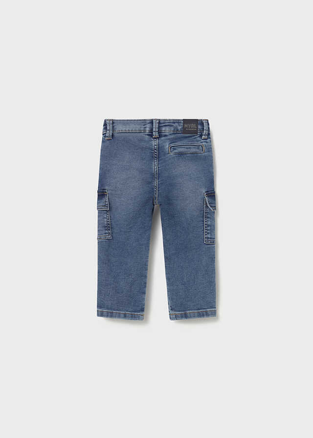 Pantalon soft denim cargo