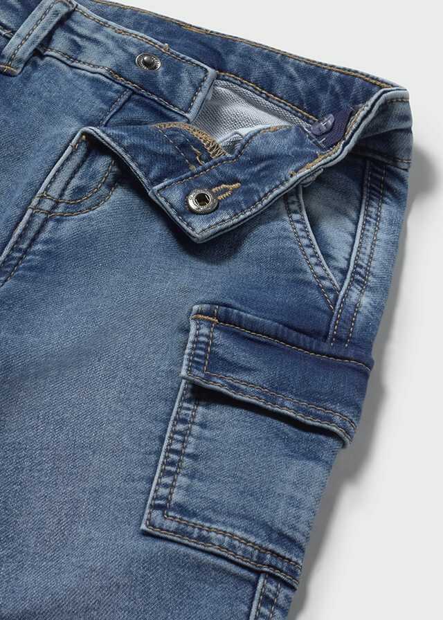 Pantalon soft denim cargo
