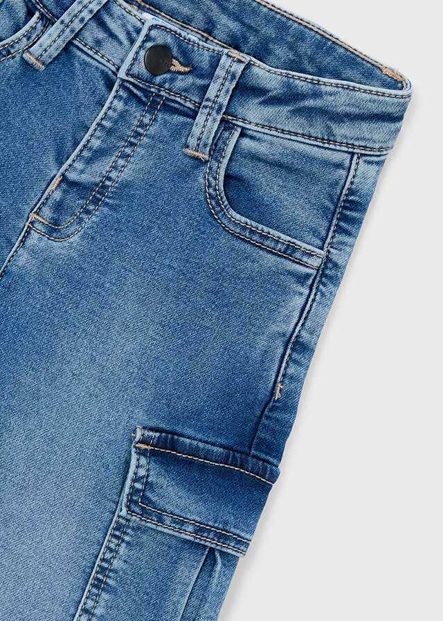 Pantalon soft denim cargo