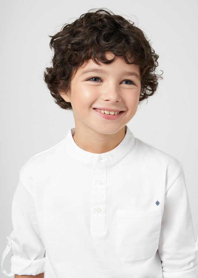 Polo m/l cuello panadero