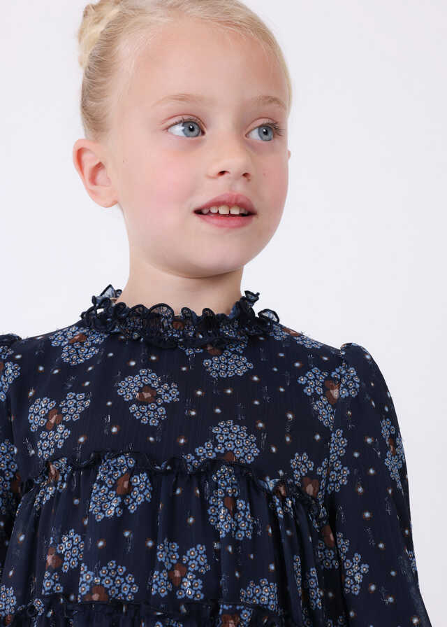 Vestido gasa estampada