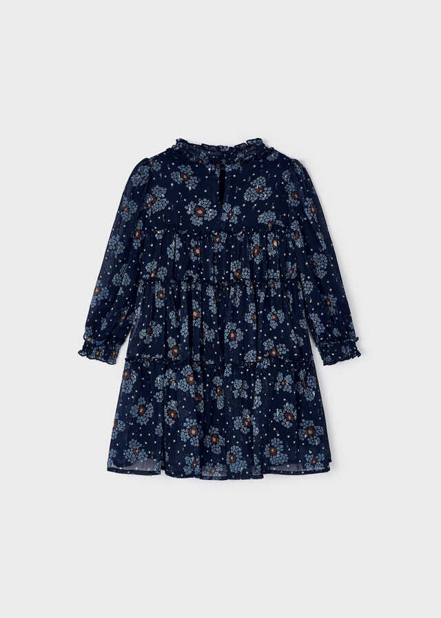 Vestido gasa estampada