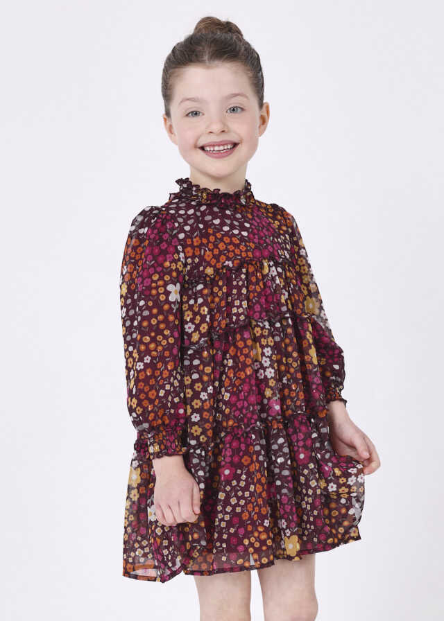 Vestido gasa estampada
