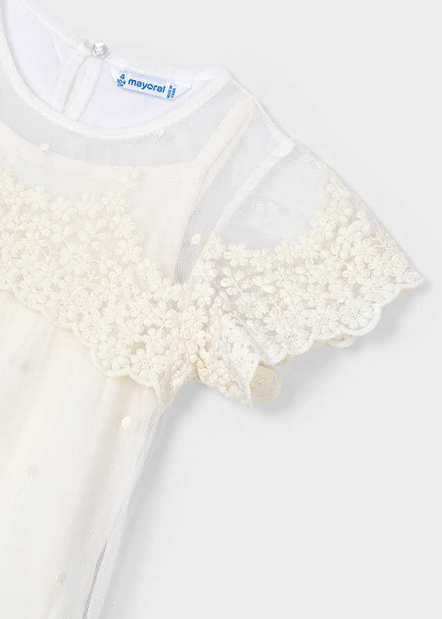 Vestido tul bordado