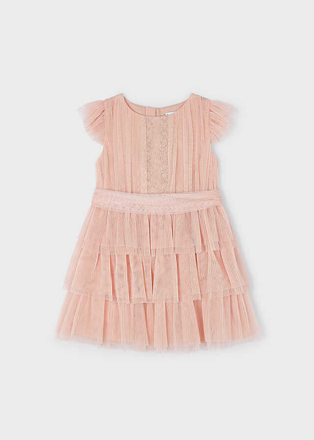 Vestido tul plisado