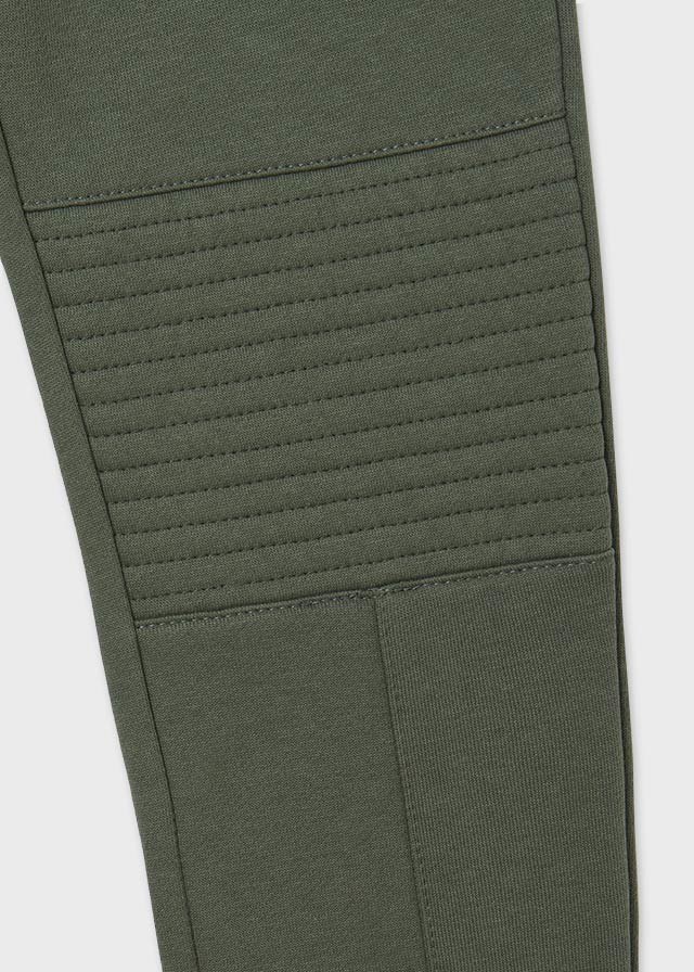 Pantalon felpa contraste plan