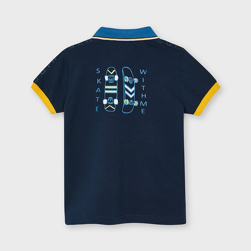 Polo m/c serigrafia skate with me