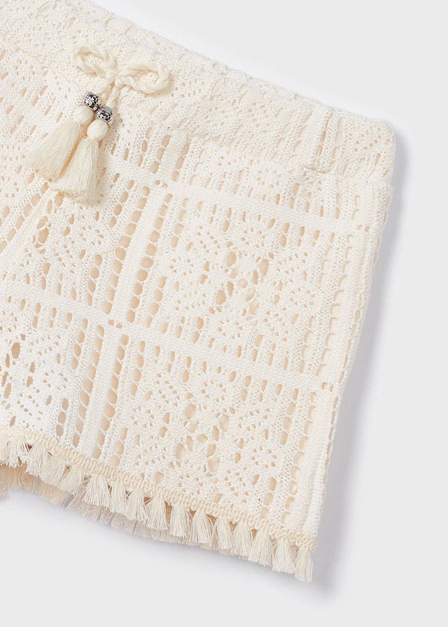 Pantalon corto punto crochet