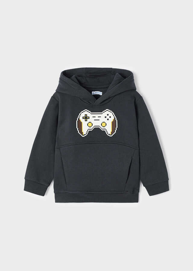 Rubberized appliqué pullover