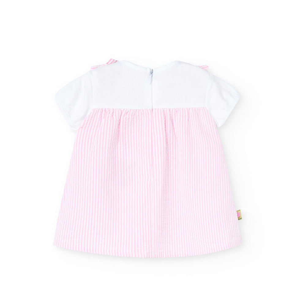 Vestido Popelín Listado De Bebé