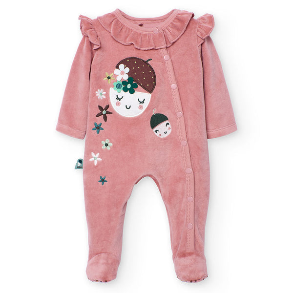 Pelele terciopelo de bebé niña