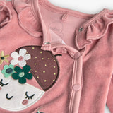 Pelele terciopelo de bebé niña