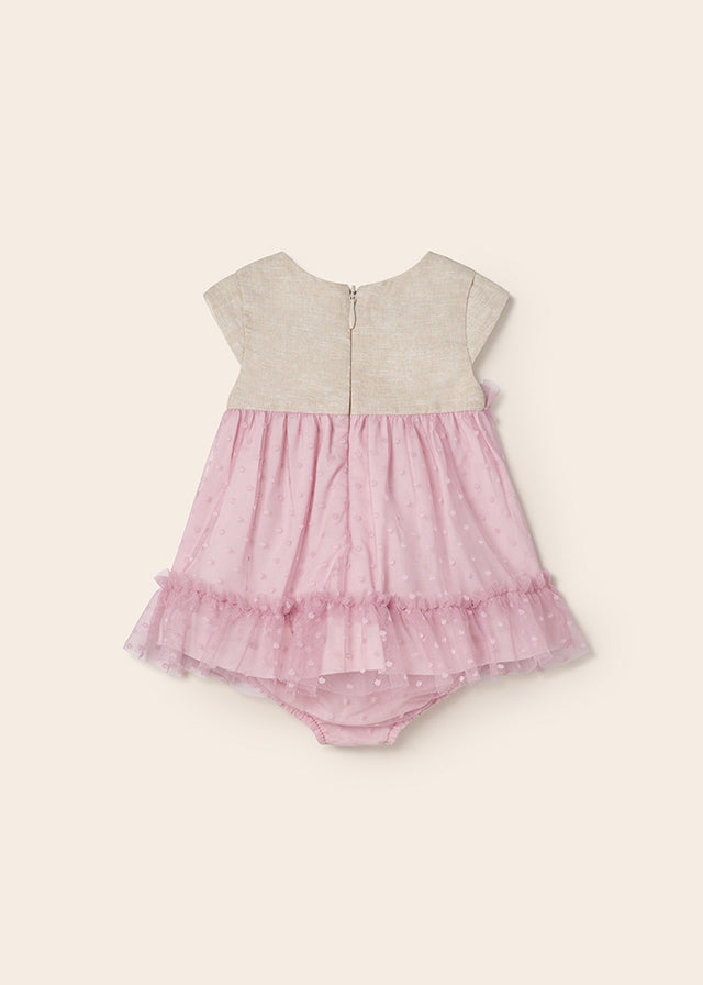 Vestido combinado tul