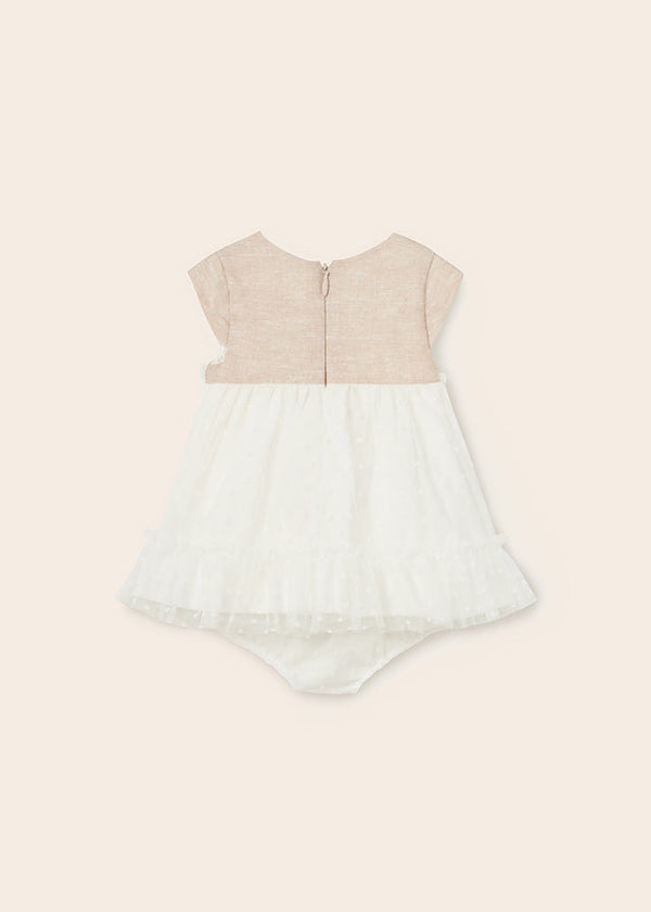 Vestido combinado tul
