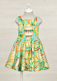 Vestido crepe estampado