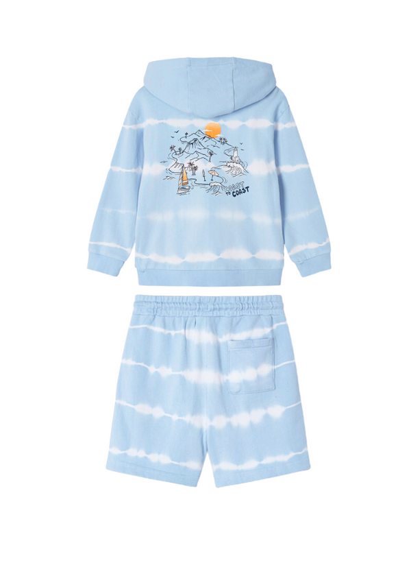 Conj. Pullover tie dye y Bermuda punto tie dye