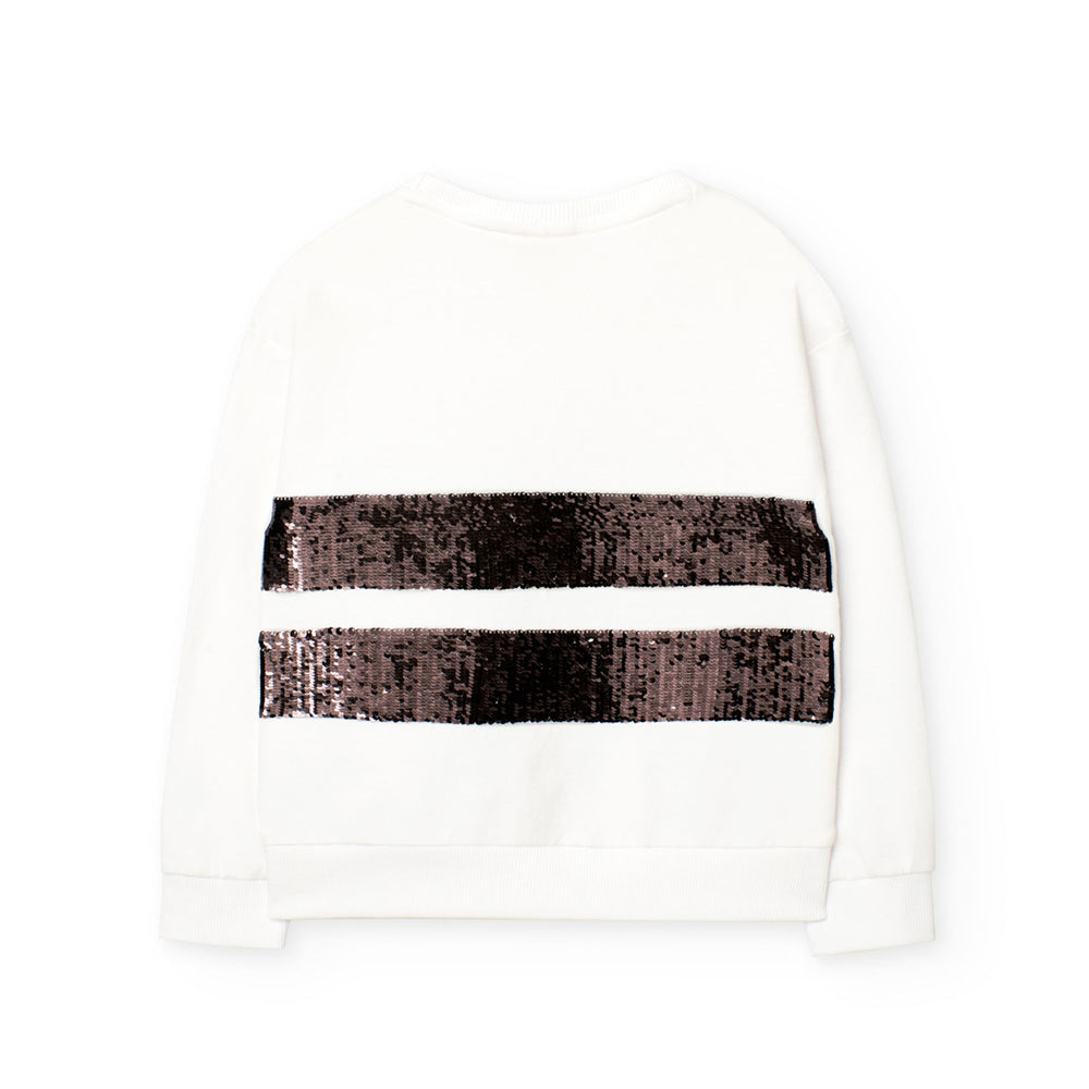 Conj. Sudadera Felpa Elástica Y Short Con Lentejuelas