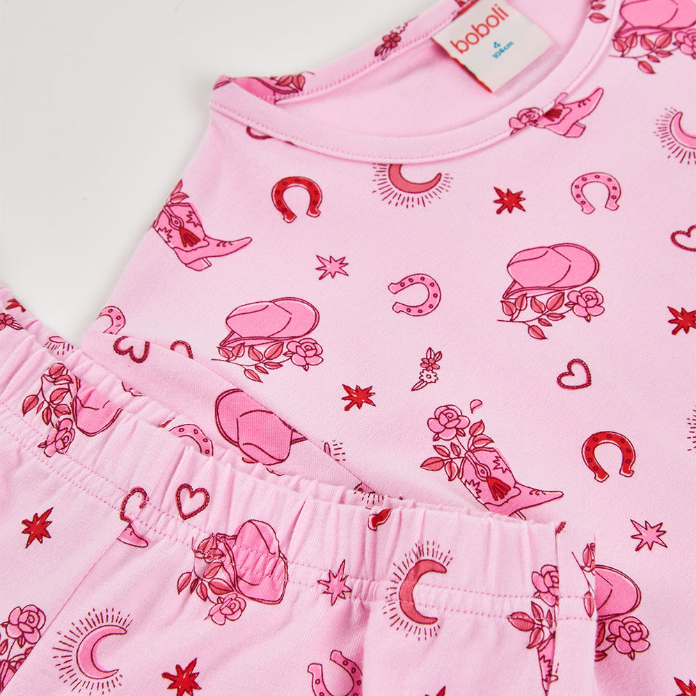 Pijama punto estampado de niña