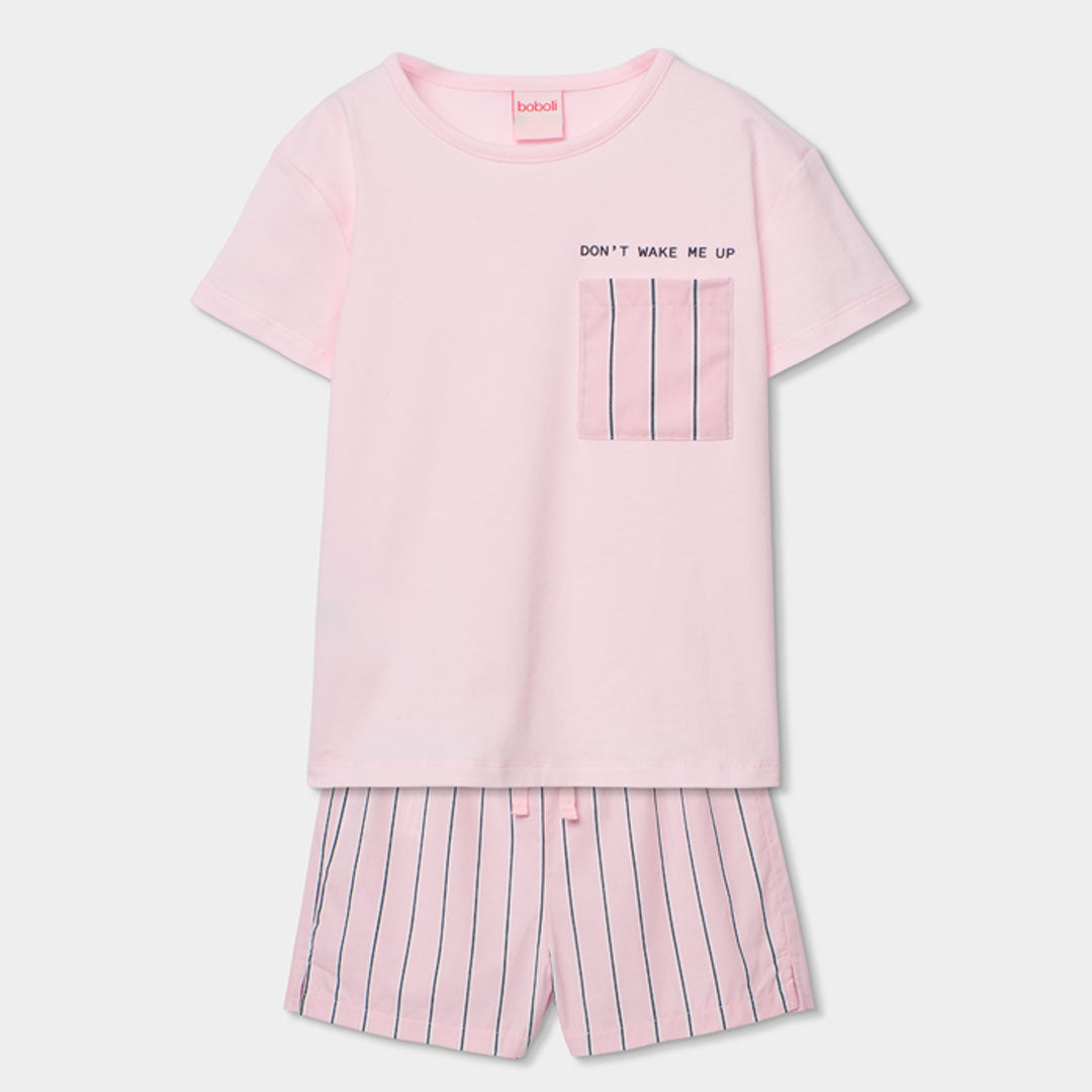 Pijama punto combinado de niña