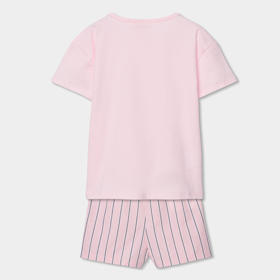 Pijama punto combinado de niña
