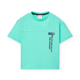 Conj. Camiseta Punto Tintada Y Bermudas Denim Punto