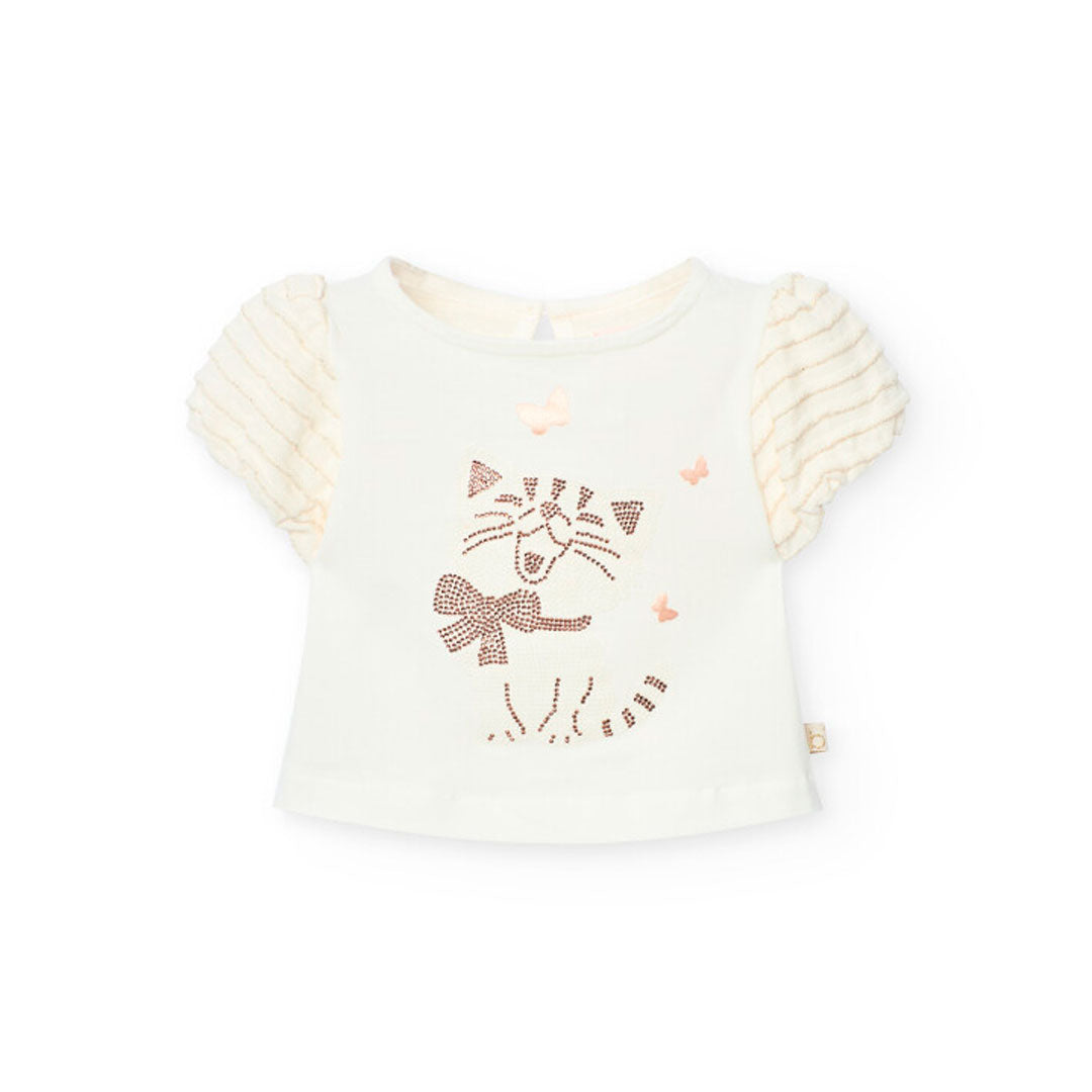 Conj. Camiseta Punto Y Falda Tul