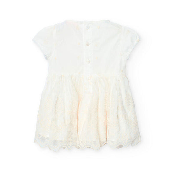 Vestido Tul Bordado De Bebé -Bci